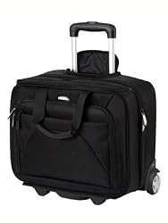 Checkpoint Friendly Wheeled Two Compartment Computer Case Black