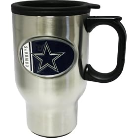 Dallas Cowboys 16 Ounce Stainless Steel Travel Mug (Oval Emblem)