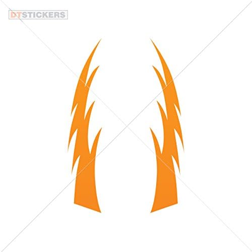 Vinyl Stickers Decals A Pair Of Strikes Sparks Thunders Garage home window pipe hot eyes wheel (15 X 2,97 Inches) Orange