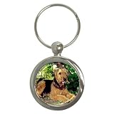 Airedale Terrier Key Chain (Round)
