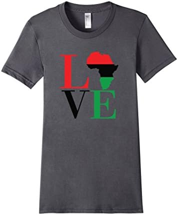 Women's Love Africa - African Pride - Fitted T-Shirt Medium Asphalt