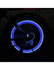 Automotive Parts and Accessories: Ocathnon A Pair of Flashing LED Valve Cap Light Wheel Tyre Lamp Bulb For Car Vehicle Auto Trucks Motorcycle Bike (Blue) - Ocathnon