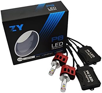 LEDVAS One Pair P6 Philips Chips 90W Brightest 9000lm most brightness LED car headlight 9004 9005 9006 9007 5202 H4 H7 H13 H11 6000K LED car headbulb Conversion Kit (9006(HB4))