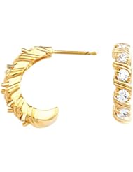 Pair of 18K Yellow Gold Diamond Earrings - 0.50 Ct. -- LIFETIME WARRANTY