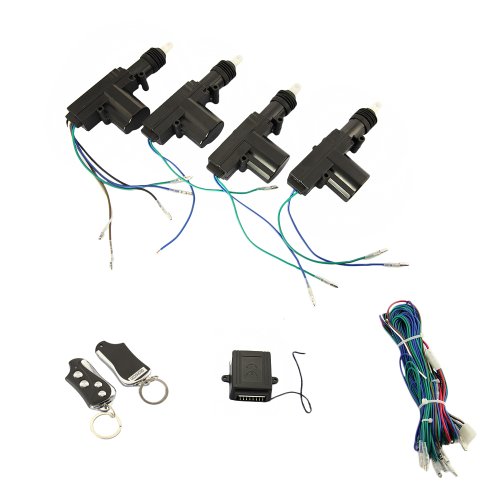 TabStore 4 Doors Central Power Automatic Door Lock System Kit with 2 Keyless Entry Remote