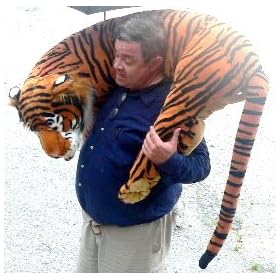 GIANT ORANGE TIGER 46 STUFFED REALISTIC BENGAL JUNGLE PLUSH BIG STUFFED ANIMAL - 46 Body... by 
