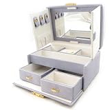 Coffret &agrave; Bijoux "Symphonie" gris clair
