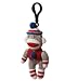 Americana Sock Monkey Clip Ornament Genuine Monkeez