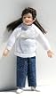 Dollhouse Miniature Porcelain Doll - Fully Poseable