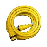 Marinco 6153SPP PowerCord PLUS Marine 3-Wire Electrical Shore Power Cordset with LED Power Indicator Light (50-Amp, 125-Volt, 50-Feet, Yellow)