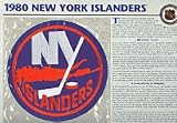 NHL 1980 New York Islanders Official Patch on Team History Card
