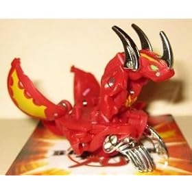 Bakugan Gundalina Invaders Red Pyrus Lumino Dragonoid 810g (Loose)