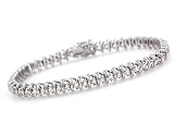 Sterling Silver 1.00 Carat Diamond Tennis Bracelet - 7.2