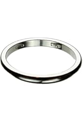 Sterling Silver Domed Thin Wedding Band Ring 2mm Italy Italian