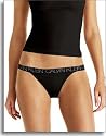 Calvin Klein Sheer Signatur String schwarz