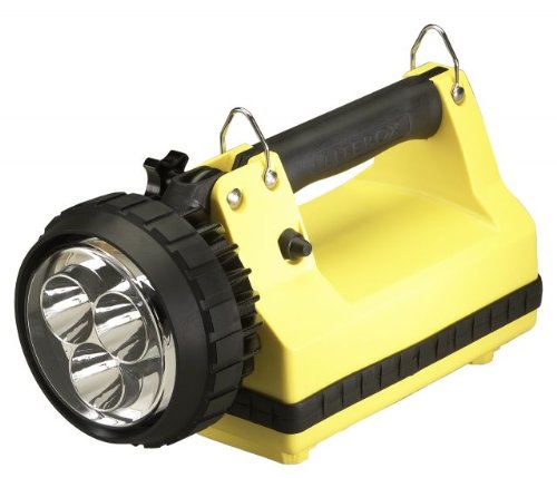 Streamlight 45871 E-Spot Litebox Lantern Standard System with 120V AC/12V DC Charge Cords, Shoulder Strap, and Mounting Rack, Yellow