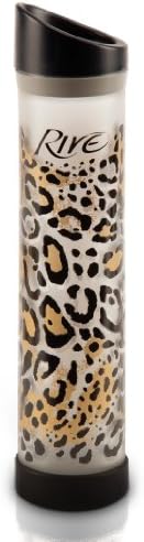 Rive Savoy Plus Glass Water Bottle, 16-Ounce, Leopard