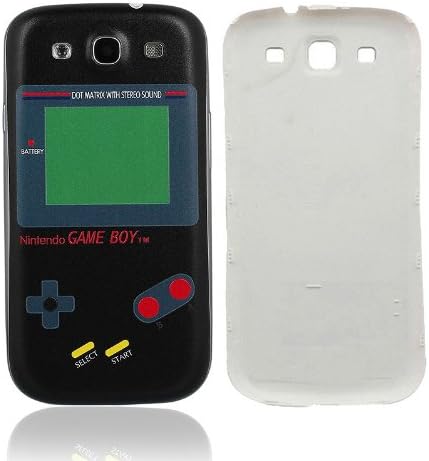 Newlifestart S3 i9300 Black Game Boy Pattern Replacement Battery Cover Plastic Back Housing Door for Samsung Galaxy SIII S3 I9300