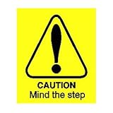 Stewart Superior Caution Mind The Step Self Adhesive Sign Ref W031PVC