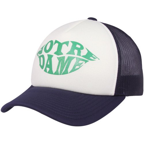 adidas Notre Dame Fighting Irish Ladies Navy Blue-Natural Kiss Adjustable Trucker Hat