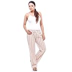 Konners - Red and Yellow Stripe Pattern Women Pajamas