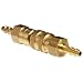 Brass Double Shut-Off Quick Connect Tube Fitting, Barbed Coupler, 3/16" Tube ID, with Buna-N Seal