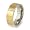Grooved Brushed & Polished Gold Plated Tungsten Carbide Ring (8.0 mm) - Size 8.0