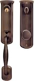 Baldwin 85340.412.ENTR Tahoe Emergency Exit Handleset with Tahoe Knob, Distressed Venetian Bronze