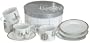 Rosanna Platinum Chandeliers Gift-boxed Teacups and Saucers, Set of 4