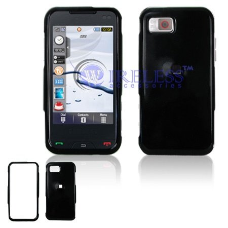 Samsung Eternity A867 Cell Phone Black Honey Protective Case Faceplate Cover