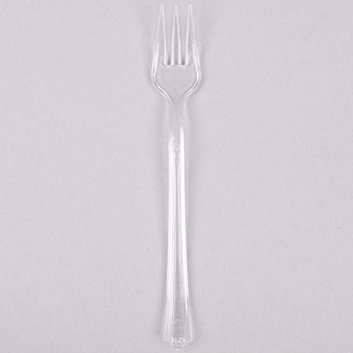 WNA Comet APTFK Petites 4 1/5" Clear Tasting Fork - 500/Case
