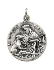 14K Yellow Gold 18.00 mm St. Roque Medal