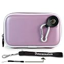 Kroo Eva Cube Carrying Zipper Case (Purple) with Determination Hand Strap For Nintendo DSi DS Lite