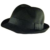 New Vented Polymesh Fedora Trilby Crushable Hat Black Large