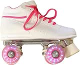 Odyssey White/Pink Flash Kids Quad Roller Skates