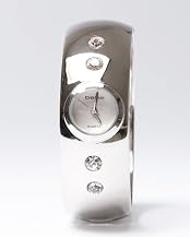 Silver Crystal Bangle Watch