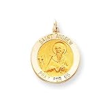 14k Saint Andrew Medal Pendant
