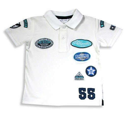 Cool Island - Toddler Boys and Boys Short Sleeve Pique Polo, White