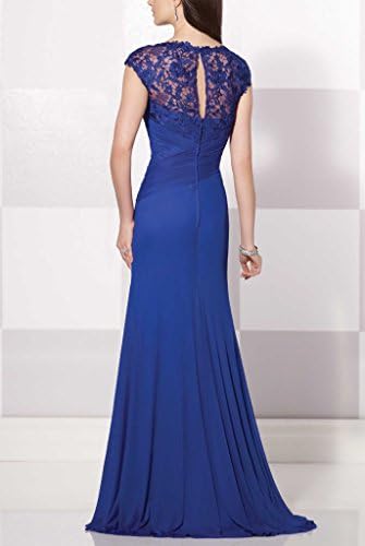 UniWedding Cap Sleeves Lace Applique A-line Formal Mother of the Bride Dress 16