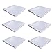 Mens Pocket Squares Handkerchief 6 PK Wedding Party Solid Color Handkerchiefs (White)