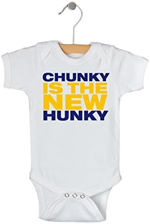 PepperRoo Funny "Chunky is the new HUNKY" Infant onesie/Bodysuit (6-12 Months)