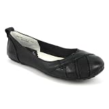 Hush Puppies Joyce Womens Leather Shoes Ladies Work Flat - Black