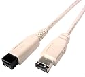 Cables Unlimited 6-Feet 9-Pin to 6-Pin IEEE 1394B Bilingual Firewire 800 Cable (MSC512006)