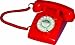 Steepletone Steepletone 1960s Style Table Top Telephone Red