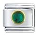 Circle May Emerald Color Bith Date Birthstone Italian Charms