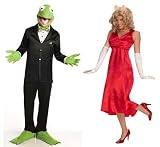 The Muppets Couples Costume Miss Piggy & Kermit Adult Standard