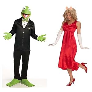 The Muppets Couples Costume Miss Piggy & Kermit Adult Standard