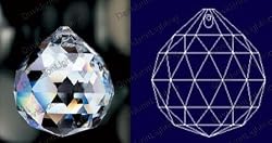 40mm 1- 1.2" Crystal Ball 30% Lead Suncatcher