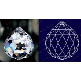 40mm 1- 1.2" Crystal Ball 30% Lead Suncatcher