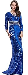 Long Sleeves Mermaid Evening Dress/Wedding Party Dress  with a Brush/Sweep Train 